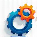 Ícono de engranajes y optimización
